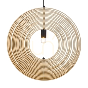 Pendelleuchte Maytoni Roots Schwarz/Beige Holz Metall MOD197PL-01W2 small 3