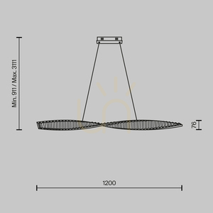 KRONE Pendelleuchte P097PL-L36BS3K Maytoni small 13
