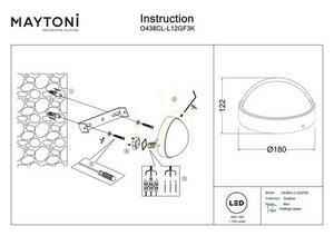 MON Außenplafonds O438CL-L12GF3K IP65 Maytoni small 6