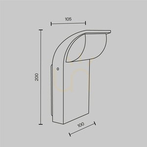 STOCK Außenwandleuchte O446WL-L7GF3K IP65 Maytoni small 8