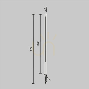 POLE Lichtmast O440FL-L12GF3K IP65 Maytoni small 7