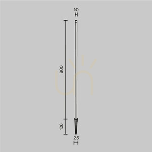SPEAR O441FL-L1GF3K1 IP65 Maytoni dünne Außenleuchte mit Einschlag. small 8
