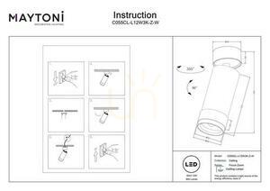FOCUS ZOOM Plafond C055CL-L12W3K-Z-W Maytoni small 7