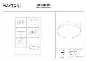 Plafond ZON C032CL-90W3K-RD-W Maytoni small 7