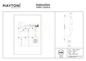 EFIR Pendelleuchte P089PL-15W3K-B Maytoni small 7