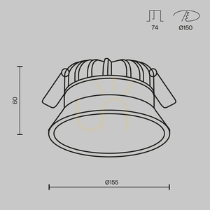 OKNO Einbauleuchte DL055-18W3-4-6K-W IP44 Maytoni small 7