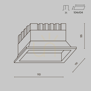 OKNO Einbauleuchte DL056-12W3-4-6K-W IP44 Maytoni small 7