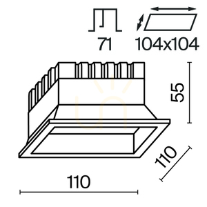 OKNO Einbauleuchte DL056-12W3-4-6K-W IP44 Maytoni small 9