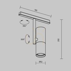 ELTI TR005-2-12W3K-B Stromschienenstrahler Maytoni small 8