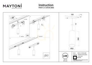 FOCUS LED-Schienenpendelleuchte TR041-2-12W3K-BBS Maytoni small 6