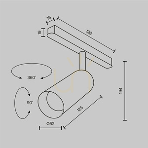FOCUS LED-Stromschienenstrahler TR032-4-12W3K-M-DS-BBS Maytoni small 6