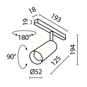 FOCUS LED-Stromschienenstrahler TR032-4-12W3K-M-DS-BBS Maytoni small 8