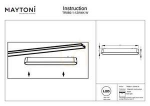 Maytoni Basis Radity LED-Linearschienenleuchte TR080-1-12W4K-W, weiß, 12 W, 4000 K small 4