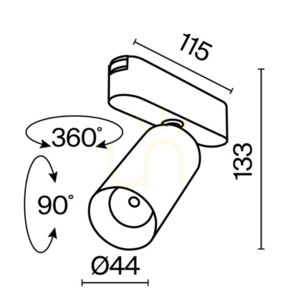 FOCUS LED Stromschienenstrahler TR103-1-12W3K-M-W Maytoni small 11