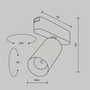 FOCUS LED Stromschienenstrahler TR103-1-12W3K-M-W Maytoni small 9