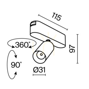 FOCUS LED Stromschienenstrahler TR103-1-5W3K-M-W Maytoni small 11