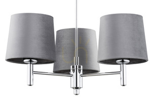 Kronleuchter ARGON Bolzano Plus 6107 Chrom 3-flammig E27 Velours 3 Kronleuchter ARGON Bolzano Plus 6107 Chrom 3-flammig E27 Velours small 3