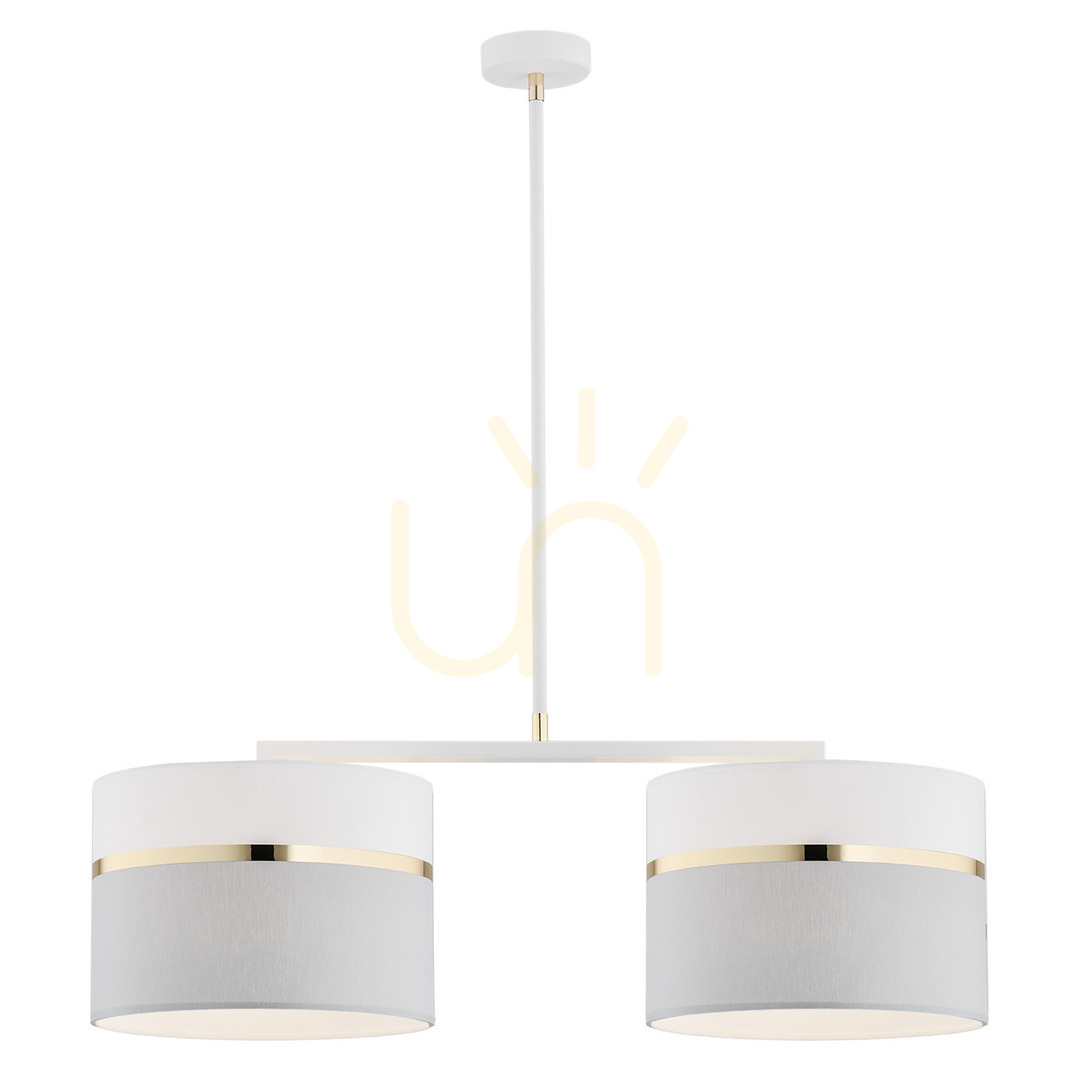 Prüfen Pendelleuchte ARGON KASER 901 weiß-gold 2x E27 790 mm Pendelleuchte ARGON KASER 901 weiß-gold 2x E27 790 mm