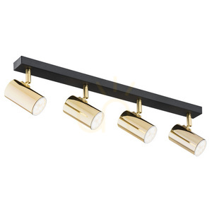Plafond Argon Lagos 4x GU10 schwarz matt messing 1688 small 0