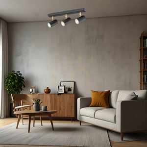 Plafond ARGON LAGOS 3x GU10 Schwarz Matt Messing 1476 small 1
