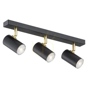 Plafond ARGON LAGOS 3x GU10 Schwarz Matt Messing 1476 small 0