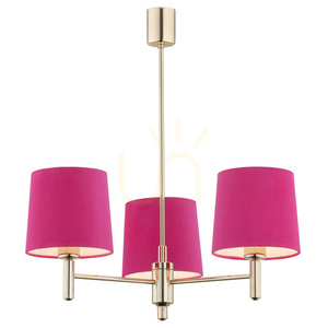 Pendelleuchte ARGON PONTE 1498 rosa, dunkles Messing, 3x E27 small 0