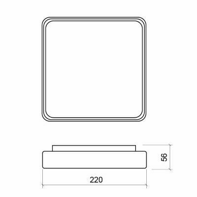 Aussicht Plafond IP65 Stecker220 12W 3000/4000K Grau Plafond IP65 Stecker220 12W 3000/4000K Grau