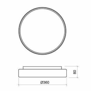 Mareco Luce PIN 360 Außen-Deckenleuchte mit Sensor und Notbetrieb, weiß, 24 W small 1