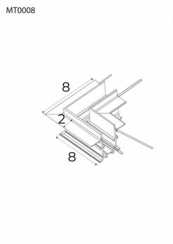 Prüfen Sammelschienenverbinder Winkel 90° Max Light MAX MT0008 schwarz Aluminium