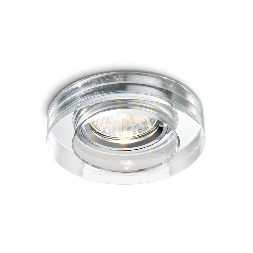 Anzeige Einbauleuchte Ideallux Blues rund transparent Chrom GU10 083254 Einbauleuchte Ideallux Blues rund transparent Chrom GU10 083254