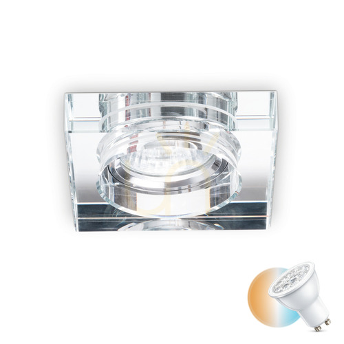 Prüfen Einbauleuchte Ideallux Blues 114019 transparent chrom GU10 rund