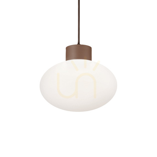 Prüfen Pendelleuchte Ideallux CLIO 326801 braun E27 1-flammig Aluminium Metall