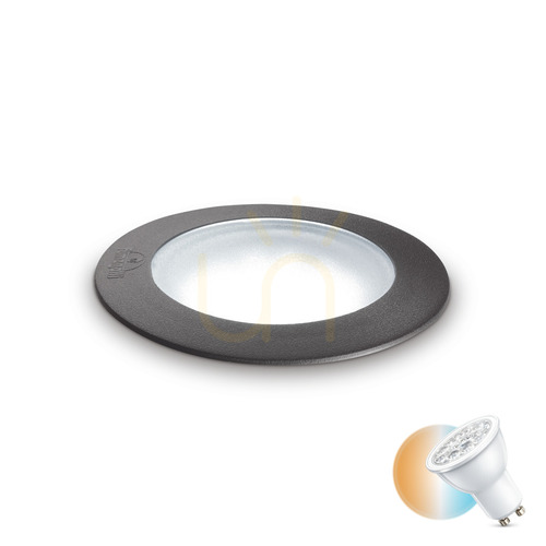 Prüfen Einbauleuchte Ideallux WAY Round Small schwarz GU10 120249