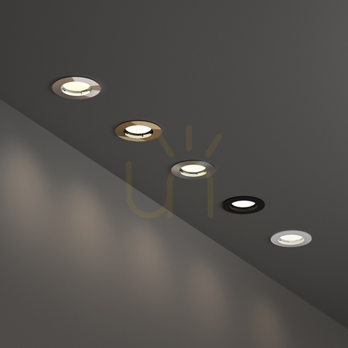 Prüfen Einbauleuchte Ideallux JAZZ 083124 champagner GU10 Metall Ø7,3 cm