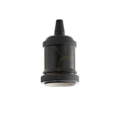 Prüfen Lampenfassung Ideallux PORTALAM E27 Metall schwarz 249209