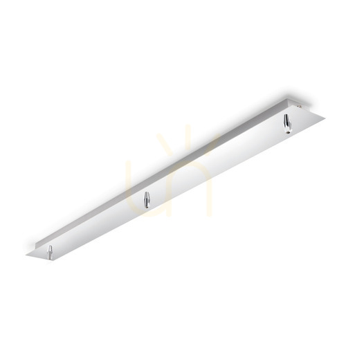 Prüfen Baldachin Ideallux ROSONE LINEARE 3-flammig Chrom Metall 122861