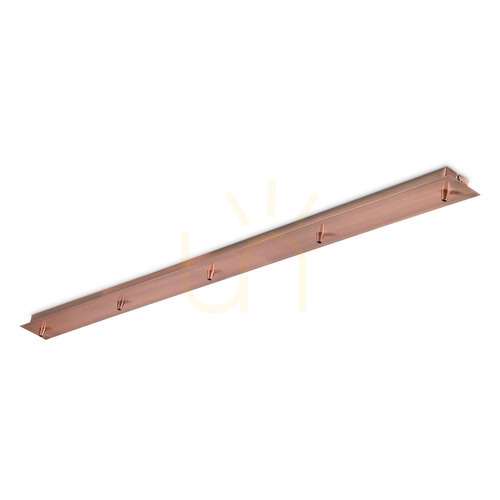 Prüfen Baldachin Ideallux ROSONE lineare 5-flammig Kupfer Metall 120 cm 285726