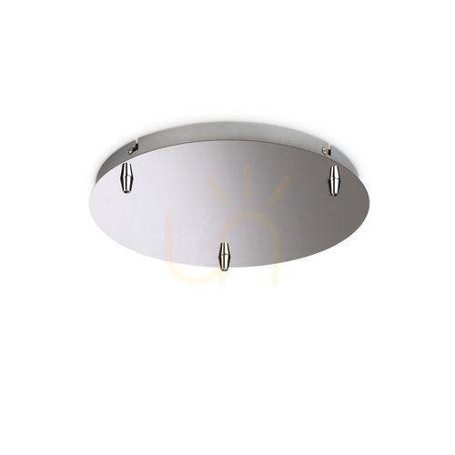 Prüfen Rosone Baldachin Ideallux ROSONE 285597 chrom 3-flammig Metall 30 cm