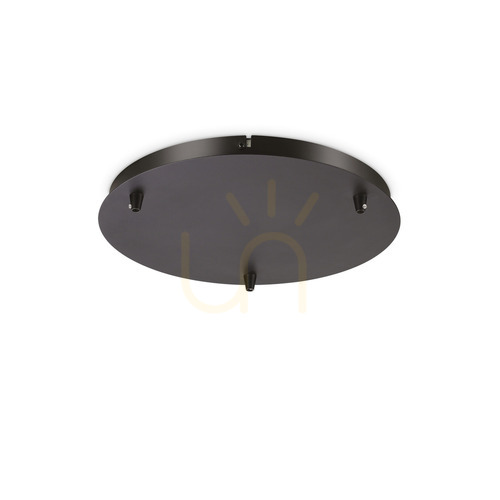 Prüfen Deckenrosette Ideallux ROSONE 285603 schwarz Metall Ø30 cm 3-flammig