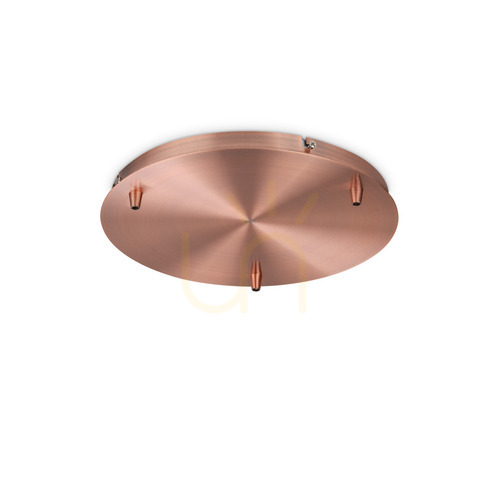Prüfen Deckenrosette Ideallux ROSONE Standard 3-flammig kupfer Metall 30 cm 285627