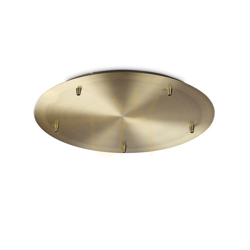 Prüfen Lampenbaldachin Ideallux ROSONE Standard 5-flammig Messing 46 cm 285665