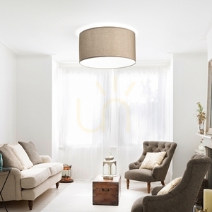 Lampschirm Ideallux SET UP Paralume Cilindro schwarz Stoff Ø45 cm 270012 small 1