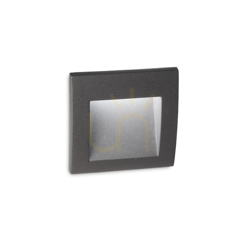 Prüfen Einbauleuchte Ideallux WIRE 255521 anthrazit LED 1,5W Ø9 cm Aluminium Glas