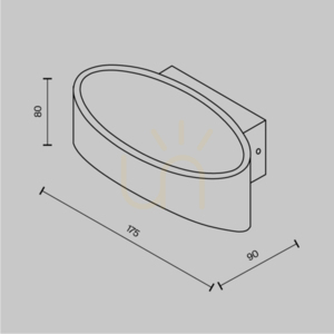 LED-Wandleuchte Maytoni Trame C806WL-L5W weiß oval 6W 3000K small 6
