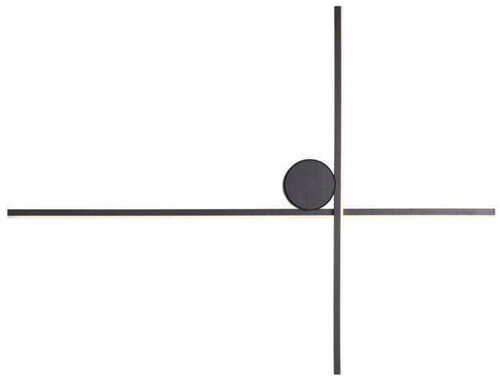 Prüfen Wandleuchte Max Light ARNE W0369 LED 10W 650lm 3000K schwarz IP44, zwei Profile 60 x 45 cm
