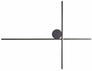 Wandleuchte Max Light ARNE W0369 LED 10W 650lm 3000K schwarz IP44, zwei Profile 60 x 45 cm small 1
