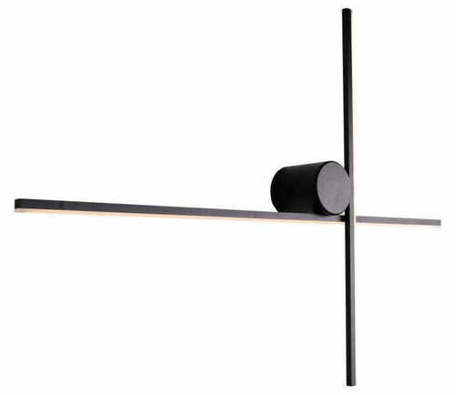 Prüfen Wandleuchte Max Light ARNE W0369 LED 10W 650lm 3000K schwarz IP44, zwei Profile 60 x 45 cm