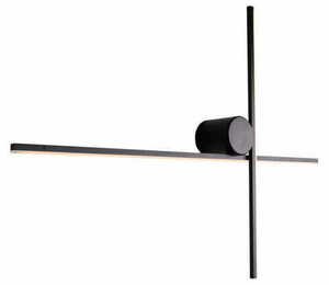 Wandleuchte Max Light ARNE W0369 LED 10W 650lm 3000K schwarz IP44, zwei Profile 60 x 45 cm small 0