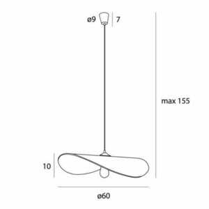 Pendelleuchte Max Light PAN P0585 weiß Filz 60 cm LED 15W small 4