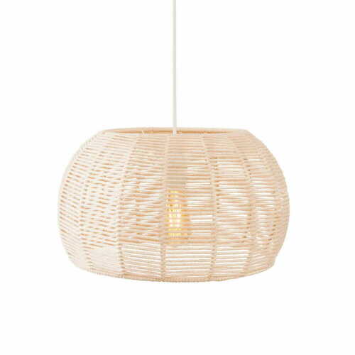 Prüfen Pendelleuchte Max Light Praslin P0583 weiß Baumwolle Ø39 cm